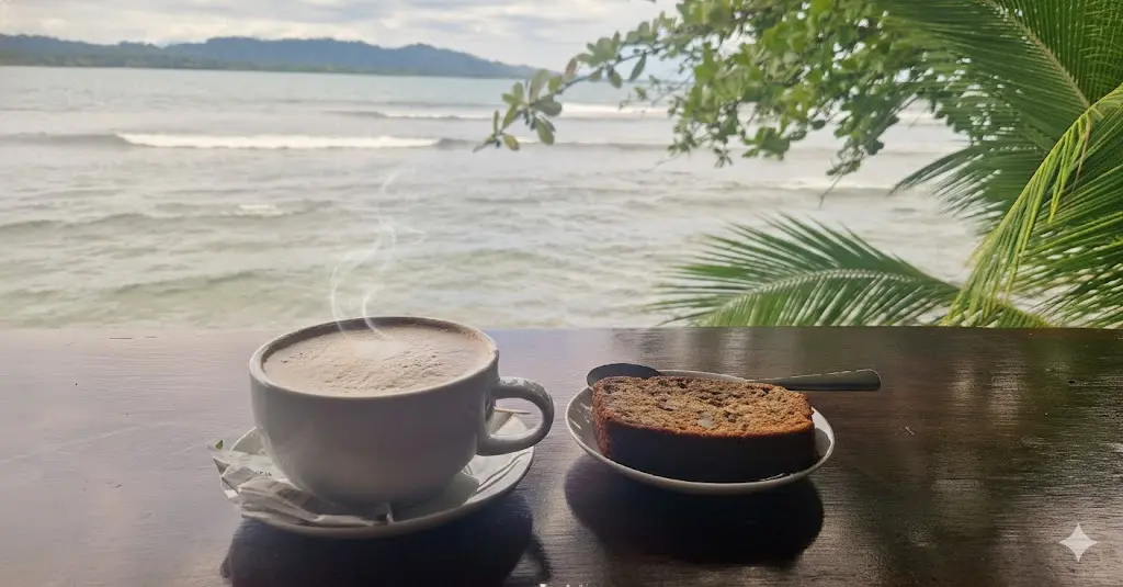 Desayuno frente al mar Puerto Viejo